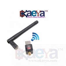 OkaeYa- Wifi 600Mbps USB Wifi Dongle Wireless Adapter 802.11N/G/B With Antena for Tablets & PC (Color may vary)